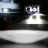 Feux antibrouillard carrés de 4,5 pouces, lumière blanche, 60W, kit d'éclairage automobile pour Chevrolet Silverado 2007-2014, Avalanche 2007-2011, modèles GMC Yukon