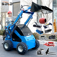 Promotion Déstockage Chargeuse compacte mini à chenilles à essence 300KG 350KG avec accessoires de broyeur de souches