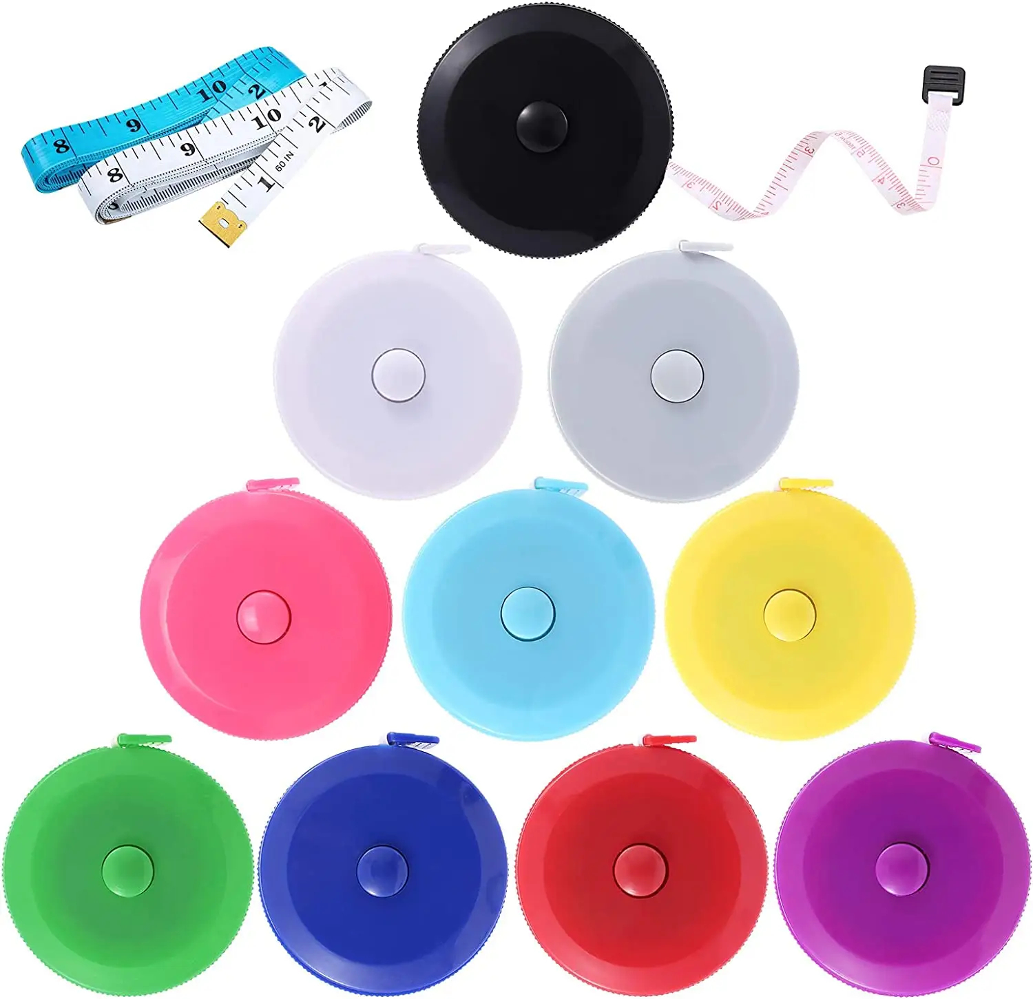 Измерительная лента для тела, выдвижная тканевая небольшая рулетка 60 дюймов, для шитья, портновских, медицинских изделий