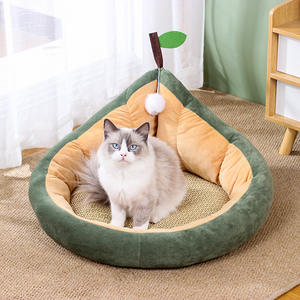 Hundebett Katzennest Ganzjahres-Haustierbett & -Matte Flanell-Material Abnehmbar Waschbar Birnenförmig - Product Image 4