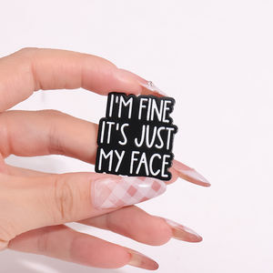 <span class=keywords><strong>Sto</strong></span> <span class=keywords><strong>bene</strong></span>, è solo la mia spilla con smalto per il viso divertente e sarcastica con spille a forma di animale - Product Image 1