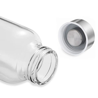 Voss Botol Air Kaca Mulut Lebar Borosilikat 1l Transparan dengan Tutup Bambu Kembali Ke Sekolah 1000Ml 750Ml Kapasitas Besar