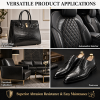 Tissu en cuir synthétique semi-PU de 10 mm, effet crocodile, finition mate, résistant à l'abrasion, pour la confection de revêtements faits main, cuir épais