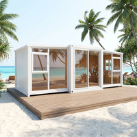 Maison conteneur modulaire pliable et étanche, Villa de luxe, Salle de sport scolaire, Bureau extérieur