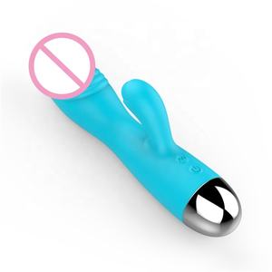 Grosir Pabrik mainan seks Vibrator G Spot kelinci penambal jari 3 in 1 untuk dewasa wanita Vibrator Dildo Flap Stimulator klitoris - Product Image 2