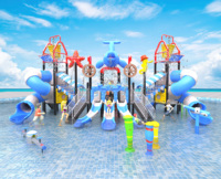 Grand toboggan en plastique pour enfants Aire de jeux aquatique pour aventure Parc d'attractions Centre de jeux pour jeux aquatiques Parc aquatique