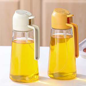 Bouteille pulvérisateur d'huile d'olive en verre 2 en 1 <span class=keywords><strong>de</strong></span> haute qualité, 600 ml, écologique, compatible lave-vaisselle, buse <span class=keywords><strong>de</strong></span> pulvérisation pour la cuisine - Product Image 6