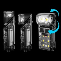 Nouvelle lampe frontale LED mini rechargeable 2024, lampe de poche EDC avec lumière latérale, aimant, IP65, petite lampe torche LED