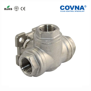 วาล์ว COVNA 3 ทาง DN50 2 นิ้ว ANSI Class 150 วาล์วบอลสามทางแบบสามชิ้น ตัววาล์วโลหะแบบฐานสูง - Product Image 3