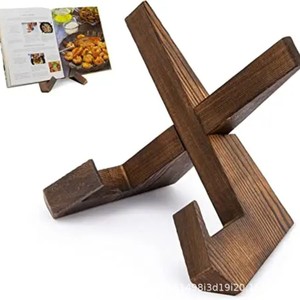 Wooden Home Restaurant Menu <b>Rack</b> Kitchen Menu Display <b>Rack</b> Recipe Wooden <b>Plate</b> Display <b>Rack</b> - Product Image 1