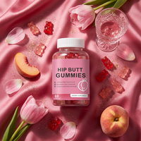 Gummies BBL pour les hanches à base de pectine, mélange botanique féminin personnalisé pour le bien-être et le remodelage corporel quotidien