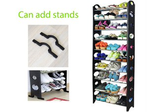 Prezzo basso 10 strati 50 paia di scarpiera in plastica organizzatore scarpiera armadio salvaspazio - Product Image 3