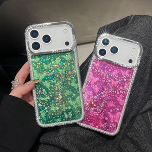 เคสโทรศัพท์มือถือกันกระแทก ลายดอกไม้ผีเสื้อ กรอบเพชร ดีไซน์แฟชั่นสำหรับสาวๆ วัสดุ TPU+PC ป้องกันรอยนิ้วมือ สำหรับ 17 Pro Max - Product Image 2