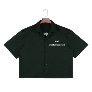 In kỹ thuật số cộng với kích thước nút lên áo sơ mi làm việc bông Twill Áo sơ mi Mens tùy chỉnh ngắn tay áo nút lên Áo sơ mi - Product Image 1