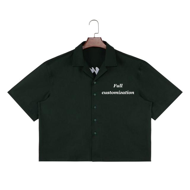 Digital Printing Plus Size Button up Shirt Work Cotton Twill Shirt Mens Custom Short Sleeve Button up Shirt
