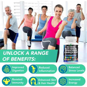 Cápsulas de Shilajit y Musgo Marino Solilan 3000mg, Aceite de Semilla Negra, Ashwagandha, Suplemento Orgánico, Cápsulas de Musgo Marino - Product Image 2