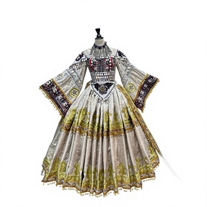 Robe de nikkah blanche afghane pour la mariée, maxi afghane pour mariage zarylbyhina - Product Image 1