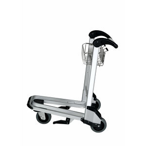 Chariot à bagages d'aéroport en alliage d'aluminium à quatre roues avec frein à main, chariot durable et chariot à main - Product Image 5