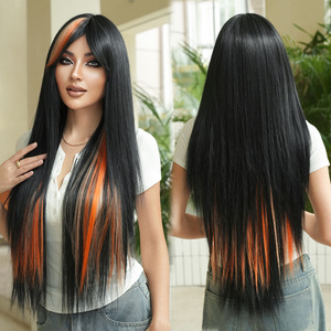 <span class=keywords><strong>Perruque</strong></span> synthétique de cosplay extra longue de 32 pouces de haute qualité pour femmes, orange soleil et bleu néon, <span class=keywords><strong>perruque</strong></span> tendance pour la sub-culture - Product Image 3