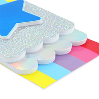Carnet de notes personnalisable mignon holographique en forme de mini-papier avec reliure spirale et miroir pour enfants