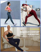 OEM ODM CAMPSNAIL Lot de 4 Leggings pour Femmes, Taille Haute, Effet Ventre Plat, Pantalons de Yoga pour Entraînement, Gym, Leggings Noirs Grande Taille, Danse