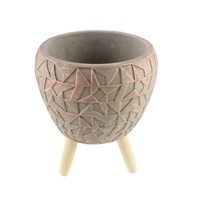 Jardinière d'extérieur au design moderne, pots de fleurs pour balcon, grande taille, en ciment, avec des caractéristiques durables