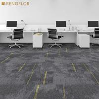 Harga murah grosir 50x50 komersial kantor nilon persegi perekat 50*50 karpet kantor karpet ubin ubin lantai
