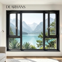Fenêtres et portes à battants modernes en aluminium à double vitrage insonorisées, écoénergétiques et résistantes aux ouragans pour la maison