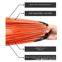 Sac de couchage d'urgence thermique en film d'aluminium PE pour l'extérieur, bivouac isolé de type enveloppe, gain de place, pour la randonnée en milieu sauvage