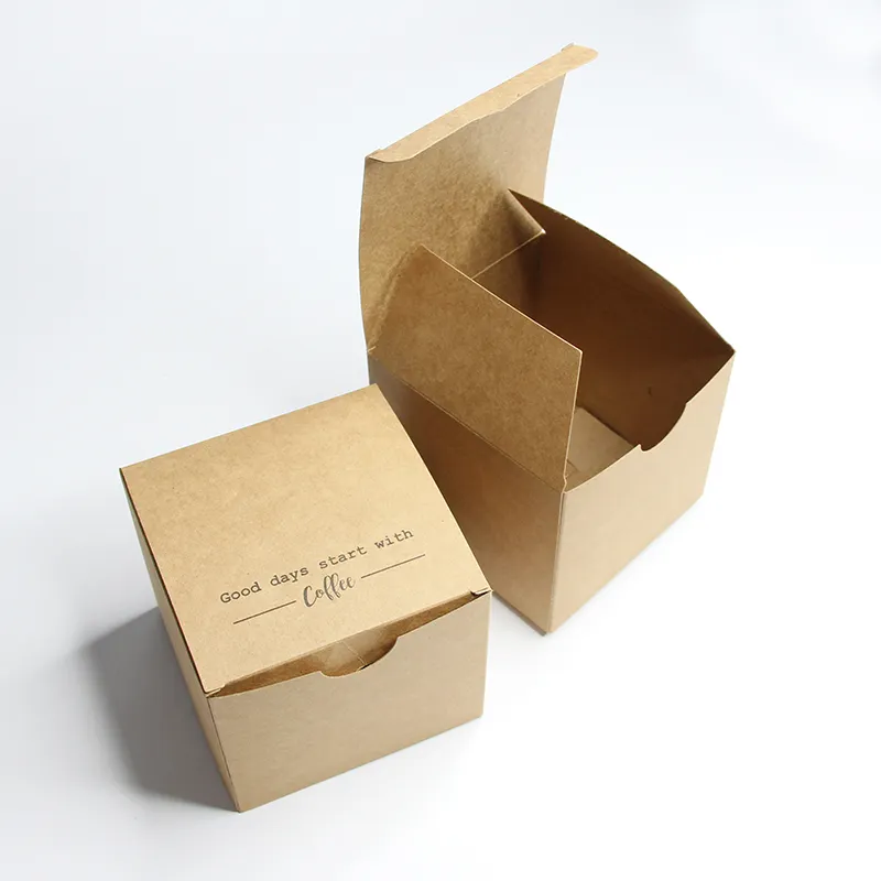 Geri dönüşümlü malzemeler ile özelleştirilmiş ucuz yuvarlak Kraft kağıt ambalaj kutusu lamine oluklu malzeme kahve kozmetik ambalaj