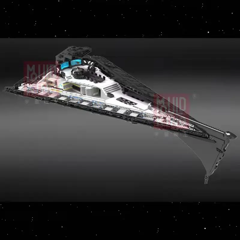 Mould King ของเล่นบล็อกสร้างสงคราม,ของเล่นทำลายดาว Dreadnought ของ UCS ใช้กับของเล่นเด็กยี่ห้อใหญ่ได้ปี21004