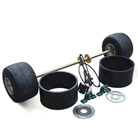 Kit d'Essieu Arrière 1M avec Roues de Drift et Anneaux pour Go Kart ou Trike Drift Modifié à Bricoler