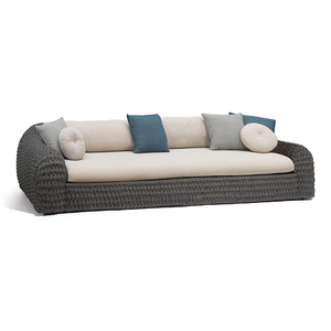 Uland thiết kế hiện đại khung nhôm ngoài trời ăn sofa <span class=keywords><strong>Set</strong></span> <span class=keywords><strong>Patio</strong></span> Rope đồ nội thất cho công viên vườn hoặc phòng khách - Product Image 6