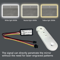 DC12V24V trois clés sans fil télécommande interrupteur salle de bain miroir lumière LED CCT gradation interrupteur à distance