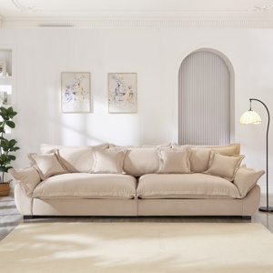 أريكة قطاعية حديثة قابلة للضغط من القطيفة، مجموعة أرائك مبطنة لغرفة المعيشة - Product Image 2