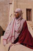 Nouveau Foulard Hijab Musulman pour Femme en Modal Doux et Léger, Motif Argyle et Pois, Respirant, Collection 2026 – Vente Flash