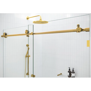 Không khung vòi hoa sen cửa 8/10mm dày rõ ràng Tempered Glass Bypass trượt vòi hoa sen phân vùng phòng tắm CE chứng nhận phòng tắm - Product Image 3