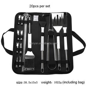 BBQ Grilling Tools <strong>Set</strong> Stainless Steel Grilling Accessories <strong>Barbeque</strong> <strong>Set</strong> with Free Portable Bag - Product Image 4
