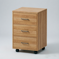 Armoire de laboratoire mobile en bois moderne avec tiroirs verrouillables et roulettes pour une utilisation flexible en poste de travail de laboratoire