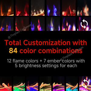 Meuble <span class=keywords><strong>de</strong></span> rangement moderne pour TV et support mural 3D effet flamme feu Meuble en bois véritable <span class=keywords><strong>avec</strong></span> cheminée à 3 faces - Product Image 4