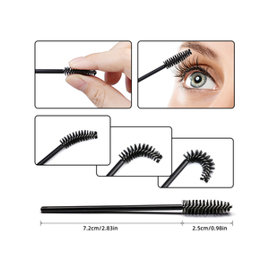 Make-Up Nylon Handvat Hoofd Wenkbrauw Applicator Kam Tool Holle Mascara Wimper Spoolie Borstel Wegwerp Extension Lash Wand - Product Image 2