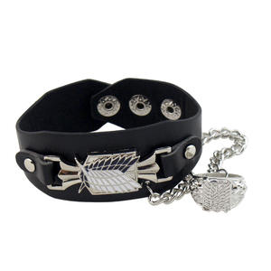 Accesorio de Joyería para <span class=keywords><strong>Cosplay</strong></span>, Brazalete de Cuero PU de Anime, Personaje de Dibujos Animados, <span class=keywords><strong>Akatsuki</strong></span>, <span class=keywords><strong>Sasuke</strong></span>, Kakashi, Brazalete de Aleación con Anillo - Product Image 3