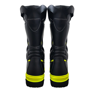 Botas de Bombero de Caña Larga con Suela de Goma Antideslizante, Impermeables, con Puntera Protectora, de Cuero Vacuno Reflectante para Hombre - Product Image 3