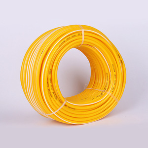 Tuyau d'arrosage Guoma Ruixiang, lignes jaunes et blanches, PVC souple, 20 m, tuyau de jardin, tuyau de lavage de voiture - Product Image 1