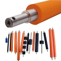 Rouleau en caoutchouc à dureté personnalisée PU Silicone EPDM SBR NBR pour machines d'impression, de laminage et pièces de rechange industrielles