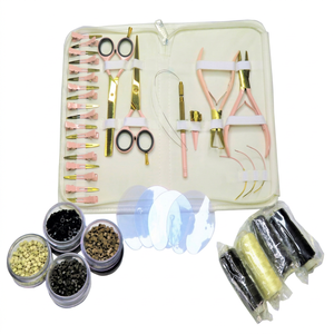 Kit d'outils pour extensions capillaires en plasma rose doré, pinces en acier inoxydable de qualité chirurgicale, formation en salon, personnalisation gratuite - Product Image 1