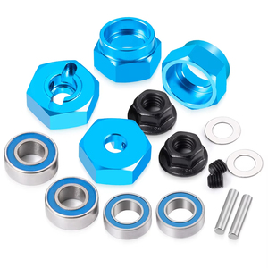 Juego de 4 Adaptadores de Rueda Hexagonales de Aleación de Aluminio con Rodamientos para <span class=keywords><strong>Tamiya</strong></span> DT02 1/10 <span class=keywords><strong>RC</strong></span> <span class=keywords><strong>Buggy</strong></span> Car Truck, Piezas de Mejora - Product Image 3
