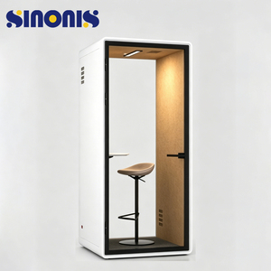 Sinonis 1 Person Silent Phone Booth <b>Acoustic</b> Office Pod for Private Calls Small Privacy Room and Work Station - Product Image 1