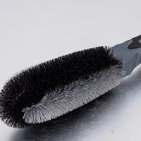 Brosse de nettoyage automobile MK-C014, manche long de 30 cm, poils doux, pour roues, jantes, compartiment moteur, emblèmes