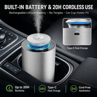 Diffuseur de parfum intelligent pour voiture avec contrôle via application Bluetooth, machine à huiles essentielles, lumière d'ambiance, rechargeable, en métal